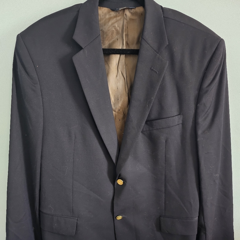 Joseph & Feiss Navy Blazer with Gold Buttons